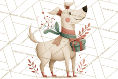 Cottagecore Christmas Pets PNG, Cozy Holiday Clipart Product Image 5
