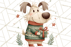 Cottagecore Christmas Pets PNG, Cozy Holiday Clipart Product Image 2