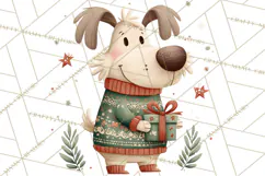Cottagecore Christmas Pets PNG, Cozy Holiday Clipart Product Image 2