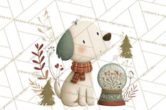Cottagecore Christmas Pets PNG, Cozy Holiday Clipart Product Image 4