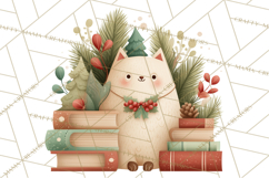Cottagecore Christmas Pets PNG, Cozy Holiday Clipart Product Image 2
