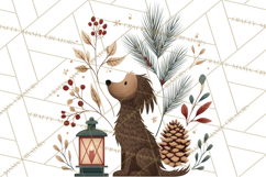 Cottagecore Christmas Pets PNG, Cozy Holiday Clipart Product Image 5