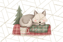 Cottagecore Christmas Pets PNG, Cozy Holiday Clipart Product Image 4