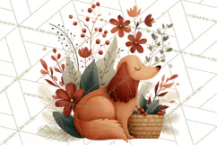 Cottagecore Christmas Pets PNG, Cozy Holiday Clipart Product Image 2