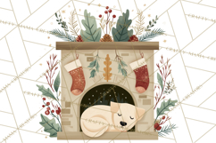 Cottagecore Christmas Pets PNG, Cozy Holiday Clipart Product Image 4