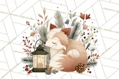 Cottagecore Christmas Pets PNG, Cozy Holiday Clipart Product Image 5