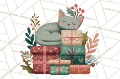 Cottagecore Christmas Pets PNG, Cozy Holiday Clipart Product Image 2