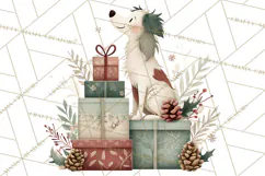 Cottagecore Christmas Pets PNG, Cozy Holiday Clipart Product Image 5