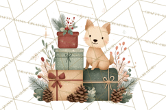 Cottagecore Christmas Pets PNG, Cozy Holiday Clipart Product Image 2