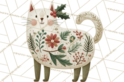 Cottagecore Christmas Pets PNG, Cozy Holiday Clipart Product Image 5