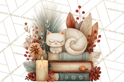 Cottagecore Christmas Pets PNG, Cozy Holiday Clipart Product Image 2