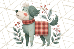 Cottagecore Christmas Pets PNG, Cozy Holiday Clipart Product Image 4
