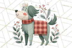 Cottagecore Christmas Pets PNG, Cozy Holiday Clipart Product Image 4