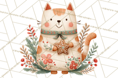 Cottagecore Christmas Pets PNG, Cozy Holiday Clipart Product Image 3