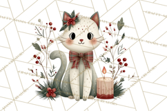 Cottagecore Christmas Pets PNG, Cozy Holiday Clipart Product Image 4