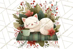 Cottagecore Christmas Pets PNG, Cozy Holiday Clipart Product Image 3
