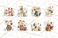 Cottagecore Christmas Pets PNG, Cozy Holiday Clipart Product Image 2