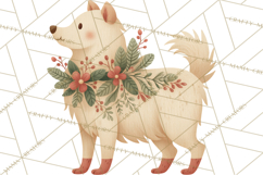 Cottagecore Christmas Pets PNG, Cozy Holiday Clipart Product Image 2