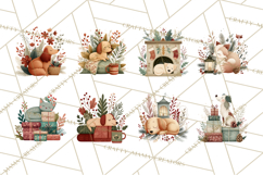 Cottagecore Christmas Pets PNG, Cozy Holiday Clipart Product Image 7