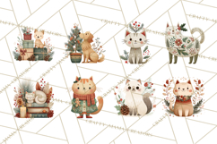 Cottagecore Christmas Pets PNG, Cozy Holiday Clipart Product Image 4