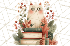Cottagecore Christmas Pets PNG, Cozy Holiday Clipart Product Image 3