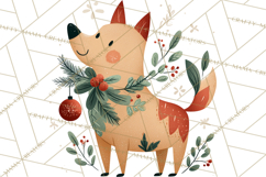 Cottagecore Christmas Pets PNG, Cozy Holiday Clipart Product Image 5