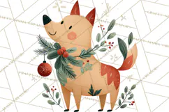 Cottagecore Christmas Pets PNG, Cozy Holiday Clipart Product Image 5
