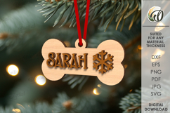 3D Christmas Pets Ornaments Bundle Lasercut. Christmas SVG Product Image 2