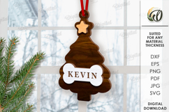 3D Christmas Pets Ornaments Bundle Lasercut. Christmas SVG Product Image 4