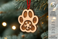 3D Christmas Pets Ornaments Bundle Lasercut. Christmas SVG Product Image 9