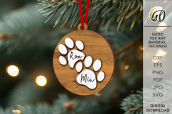 3D Christmas Pets Ornaments Bundle Lasercut. Christmas SVG Product Image 11