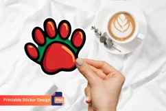 Christmas Pets Paw Sticker, Christmas Animal Paw Sticker Product Image 1