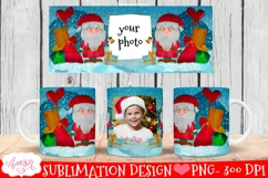 cute santa design for custom 11oz christmas mugs