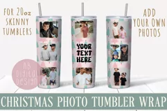 Christmas Photo 20oz Tumbler Template | Sublimation Design Product Image 1