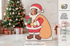 Christmas Photo Zone Laser Cut. Photo Booth Prop SVG Product Image 1