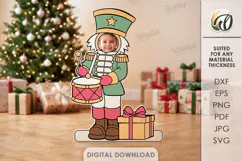 Christmas Photo Zone Laser Cut. Photo Booth Prop SVG Product Image 1