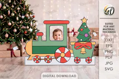 Christmas Photo Zone Laser Cut. Photo Booth Prop SVG Product Image 1
