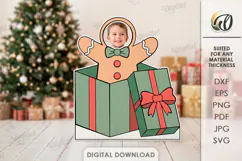 Christmas Photo Zone Laser Cut. Photo Booth Prop SVG Product Image 1