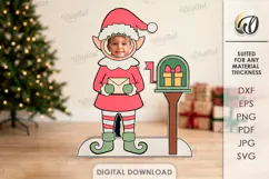 Christmas Photo Zone Laser Cut. Photo Booth Prop SVG Product Image 1