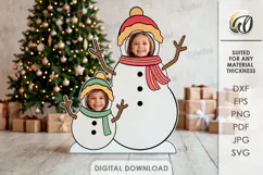 Christmas Photo Zone Laser Cut. Photo Booth Prop SVG Product Image 1