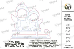Christmas Photo Zone Laser Cut. Photo Booth Prop SVG Product Image 2