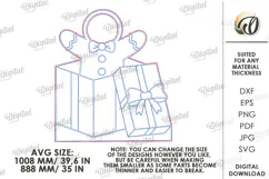 Christmas Photo Zone Laser Cut. Photo Booth Prop SVG Product Image 2