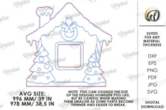 Christmas Photo Zone Laser Cut. Photo Booth Prop SVG Product Image 2