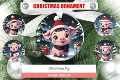 Christmas Ornaments Cartoon Christmas Pig Product Image 1