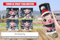 Tumbler Wrap Cartoon Christmas Pig Product Image 1