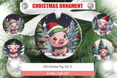 Christmas Ornaments Cartoon Christmas Pig Product Image 1