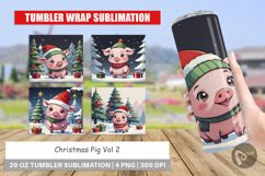 Tumbler Wrap Cartoon Christmas Pig Product Image 1