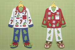 Christmas Pajamas Ornaments 3D SVG Product Image 2
