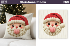 Santa Claus Crochet Pillow | Knitted Sublimation Product Image 1