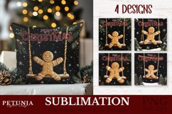 Christmas pillow png design being used as a trending Christmas Pillow Case Sublimation print